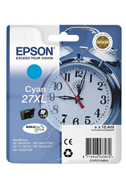 EPSON Cartuș de cerneală original 27XL DURABrite Ultra Cyan