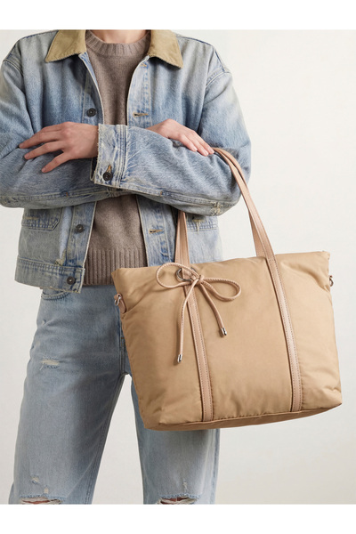Morlex Vizon Fiyonk Charmlı,Fermuarlı,Astarlı Shopper Çanta