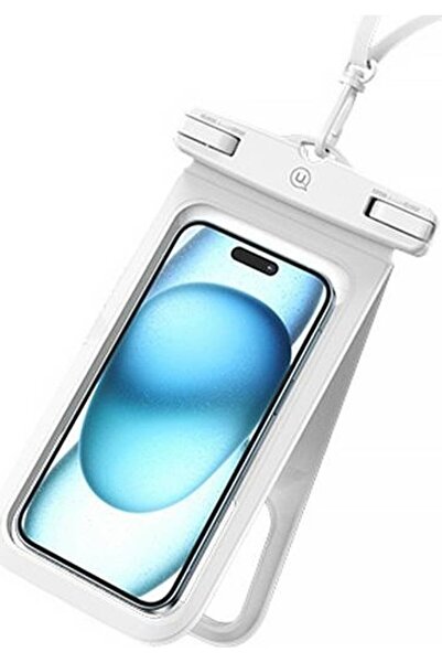 Usams Carcasă universală dublă impermeabilă 6.7 " IP68 albă