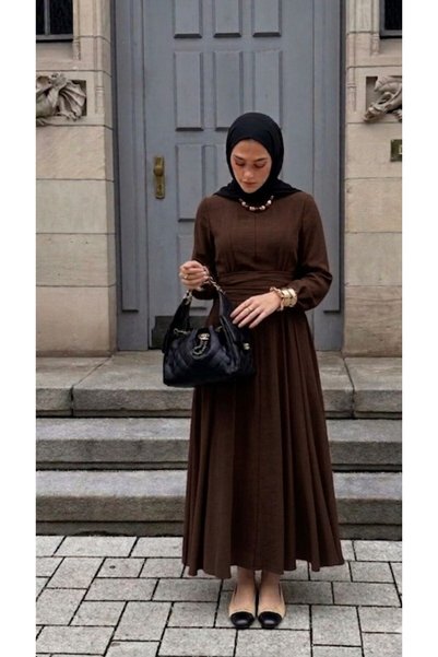 Gülmude Flexible Crepe Fabric Stylish Special Occasion Hijab Dress