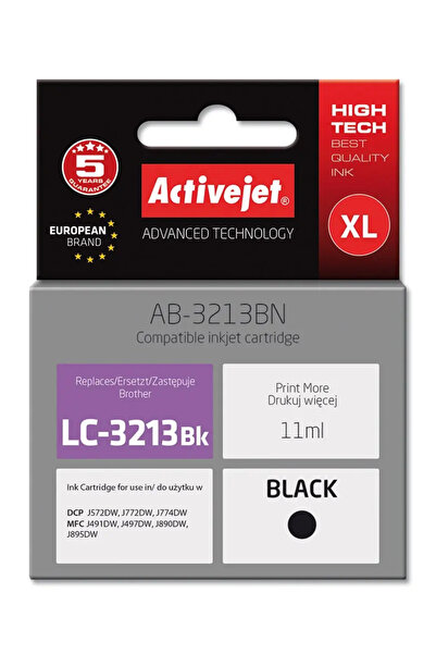 ActiveJet AB-3213BN Ink (replacement for Brother LC3213BK; Supreme; 11 ml; bl...