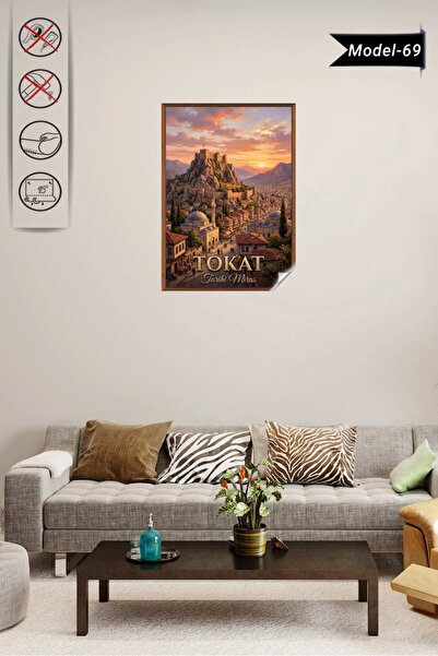 Akıllı Kağıt Türkiye İller Tablo - Poster Tokat (Model-69)
