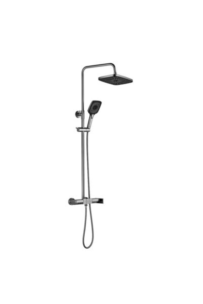 Milano Luxe Mila Rain Shower Mixer With Shower Set Brush Nickel