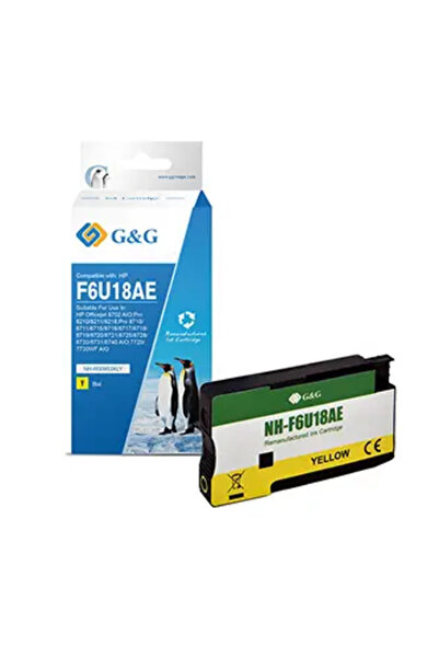 G&G Ink Compatible Ink Cartridge/ Ink With F6U18Ae, Yellow, 1600S, Nh-R00953X...