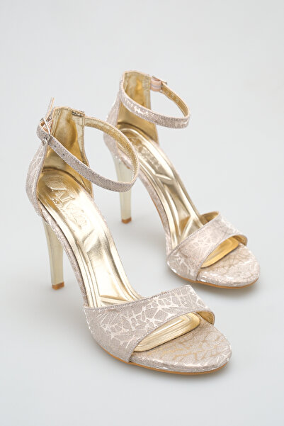 Lİ&Hİ'nin Pabuçları Luna Silver Thin Heeled Ankle Strap
