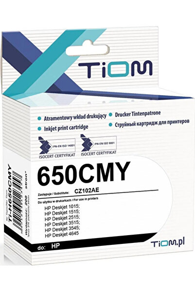 Other Tiom Ink Cartridge Tiom for HP 650CMY | CZ102AE | 8ml | color