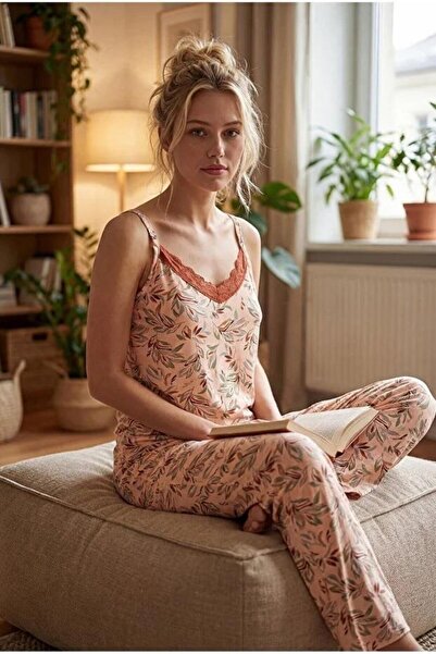 NBB Γυναικείο Σετ Πιτζάμες με Τιράντες και Φλοράλ Σχέδιο