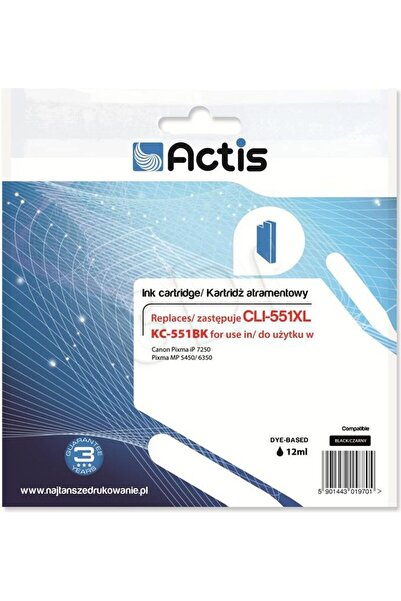 Other Ink cartridge Actis KC-551bk (Canon CLI-551bk) Black