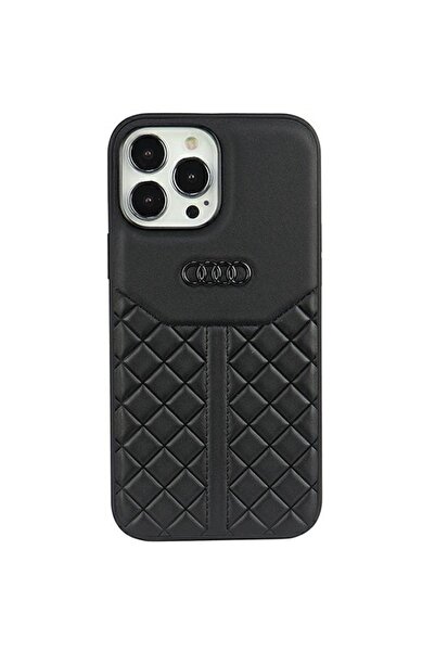 Audi Husă rigidă din piele naturală pentru iPhone 13 Pro/13 6.1 " Negru/Negru...