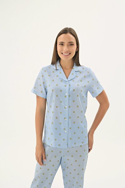 Sevim 17547 SET DE PIJAMALE CU NASTURI PENTRU FEMEI