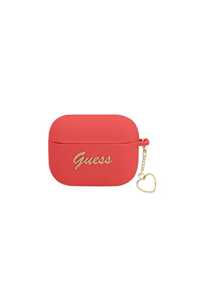 Guess GUAPLSCHSR Apple AirPods 3 roșii, Colecție de brelocuri din silicon în ...