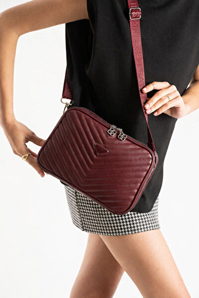 MILANOFOX Women's Leather V Quilted Stitching Design Cross Strap 3 Compartmen...