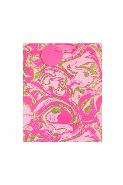 Eurowrap Τσάντα Clairefontaine M Ροζ Μάρμαρο με Γκλίτερ