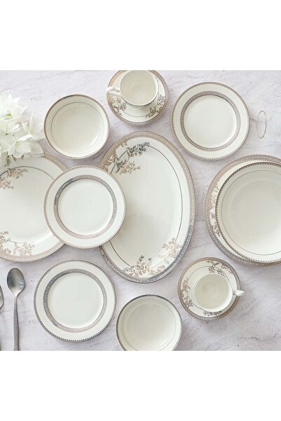 Danube Home Erika 32-Piece New Bone China Dinner Set - Serve 6