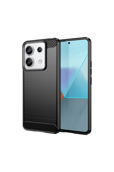 Hurtel Carcasă din carbon pentru Xiaomi Redmi Note 13 5G - negru