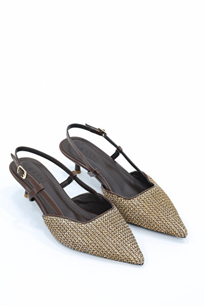 kajal ayakkabı CBR-F80 Ψάθινα παπούτσια με λεπτό τακούνι