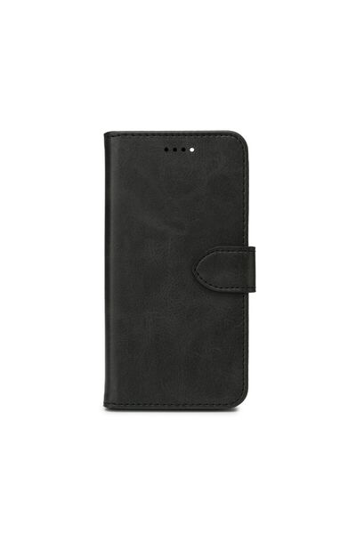 eSTUFF Husă portofel WALES pentru iPhone 15. Negru. Material: 100% plastic