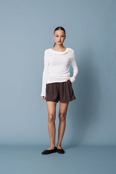 Nisan Πλεκτή μπλούζα με ντραπέ γιακά