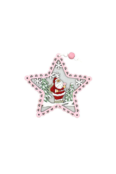 Gift Design Ornament pentru bradul de Crăciun, Stea Moș Crăciun, 12x12 cm