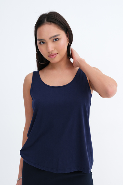 Addax Μονόχρωμο μπλουζάκι με λαιμόκοψη σε σχήμα U A17165-N8