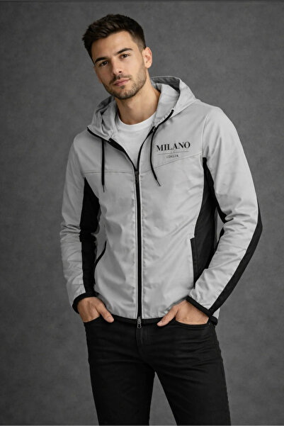 NOFLEN Gray Milano Printed Half-Zip Scuba Sweat