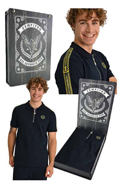Fenerbahçe Men's Tribune Extrafolo Polo Shirt with Laser Cut Box Gift