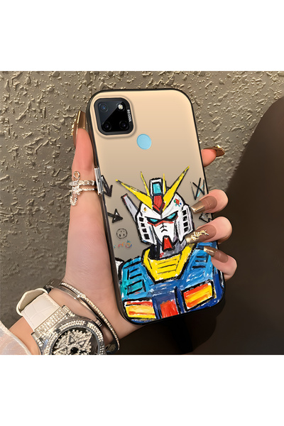 CASEVIBE حافظة حماية متوافقة مع Realme C21Y/C25Y ذات تصميم أنيق على شكل روبوت...