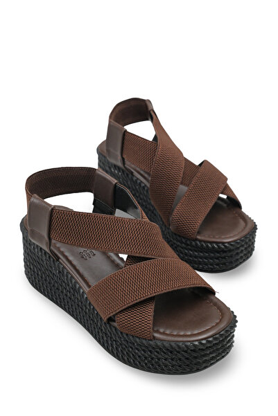 Riccon Γυναικεία ψηλοτάκουνα πέδιλα Vela Diva 0012460 Καφέ