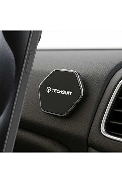 Techsuit Suport auto pentru telefon, Techsuit, Magnetic, Black