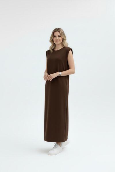 Bliss Γυναικείο φόρεμα με επένδυση στους ώμους, βασικό, μακρύ, με μηδενικό μα...