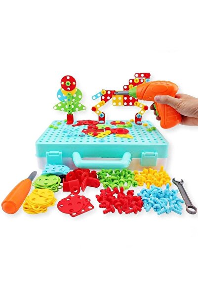 handanca Model 21 Eğitici 340 Parça 3d Yaratıcı Matkaplı Tamir Seti Oyuncak S...