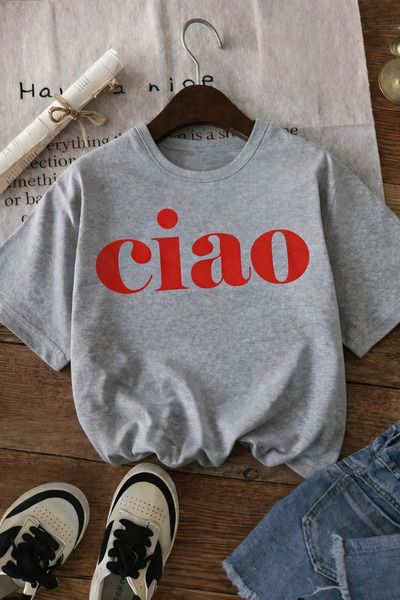 DM DOLCE MORE Παιδικό μπλουζάκι unisex με στάμπα Ciao 5GH6