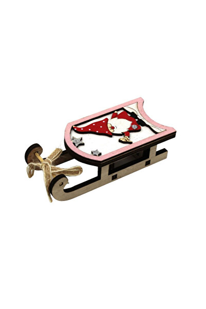 Gift Design Ornament pentru bradul de Crăciun, Sanie cu pitic 11x5x3 cm