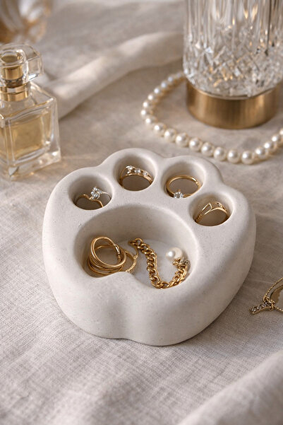 DTM Express Διακοσμητικό δοχείο αξεσουάρ της σειράς Paw – Λευκός μοντέρνος ορ...