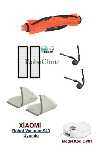Roboclinic Ανταλλακτική βούρτσα, φίλτρο, σφουγγαρίστρα συμβατά με την ηλεκτρι...