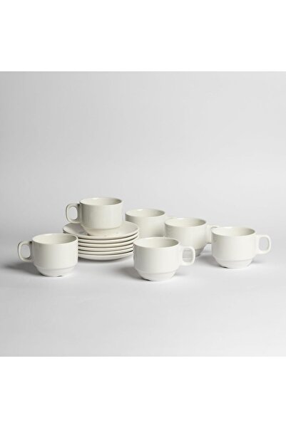 mastergold 12 Pieces Luxury Porcelain Tea and Coffee Cup Set 170ml with Elega...