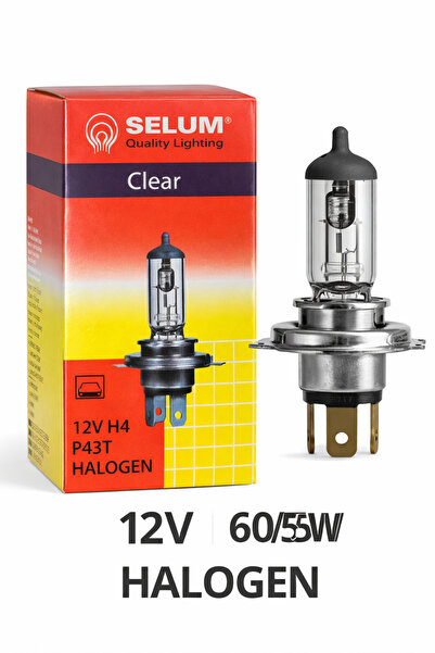 SELUM Λάμπα αλογόνου αυτοκινήτου H4 12V 60/55W Selum, P43T, για προβολείς μεγ...