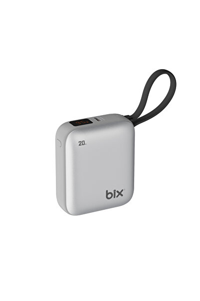Bix PB119 10000mAh 20W Cep Boyu Tasarım Dijital Göstergeli Mini Powerbank Taş...