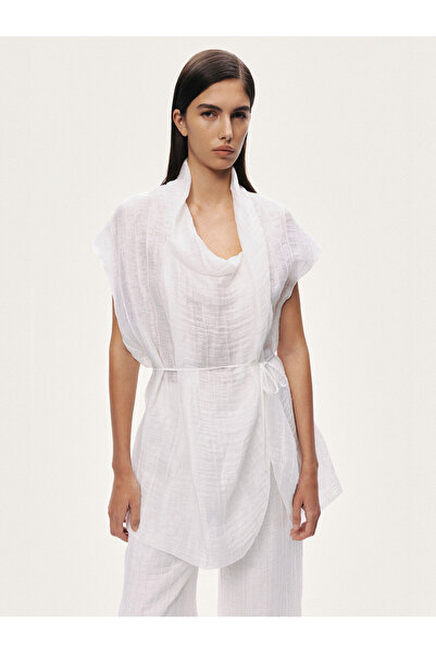 Nocturne Kırışık Detaylı Kruvaze Yelek