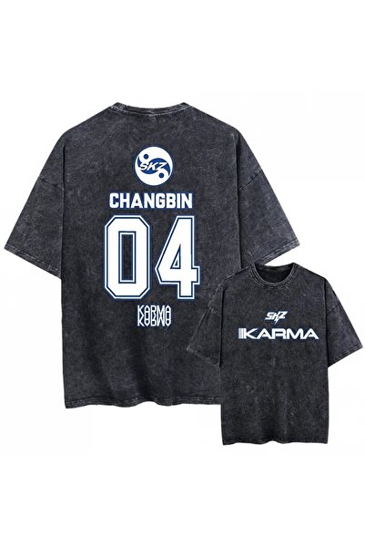 Le Savu Μπλουζάκι Stray Kids με στάμπα Karma, Unisex, που πλένεται, Vintage, ...