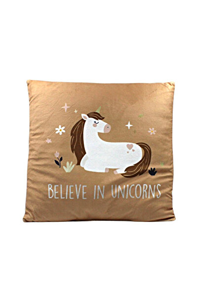 Gift Design Pernă unicorn, culoare crem, 40x40 cm