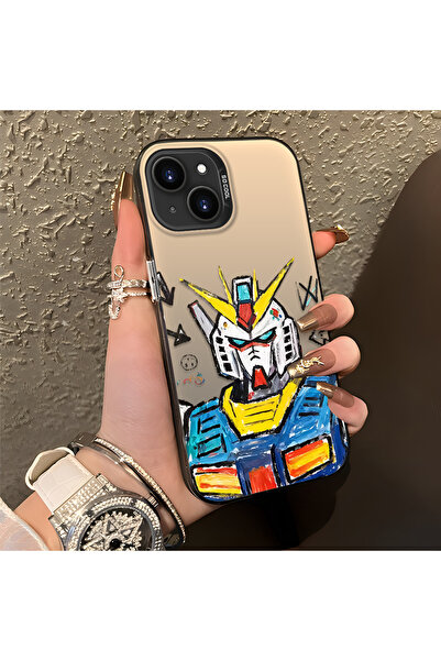 CASEVIBE iPhone 13/14 Uyumlu Şık erkek tipi robot desenli koruyucu kılıf