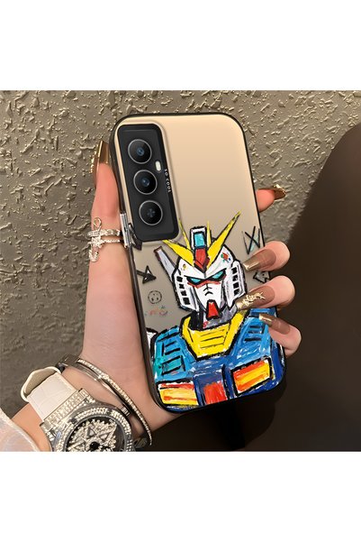 CASEVIBE حافظة حماية بتصميم روبوت أنيق للرجال متوافقة مع Realme C65 4G