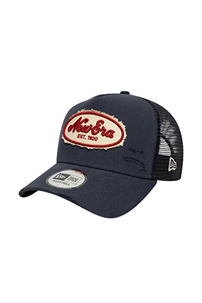 NEW ERA Καπέλο Τράκερ Ρυθμιζόμενο Τύπου Α, Ξεβαμμένο Καμβάς, 9FORTY, Ναυτικό ...