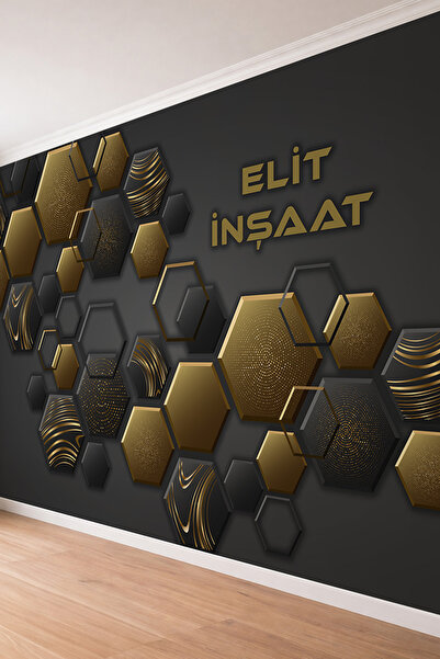 dreamwall Üç Boyutlu Altıgen Panel Desenli Özelleştirilebilir Ofis Tekstil Du...