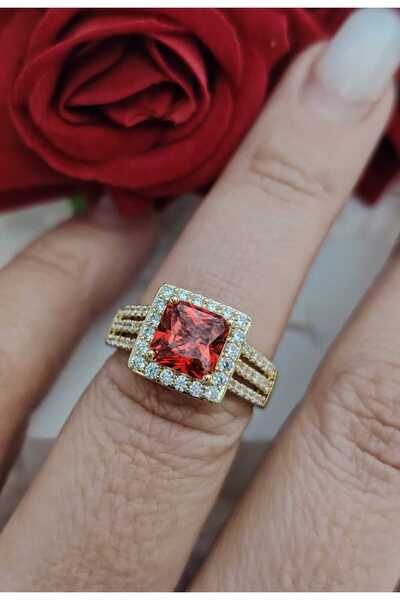 OEM Δαχτυλίδι με κόκκινη πέτρα