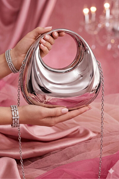 Çanta Trend Γυναικεία τσάντα και τσάντα χιαστί YARIM AY με ασημένια αλυσίδα -...