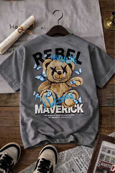 BENROMA Παιδικό μπλουζάκι Unisex με στάμπα REBEL 7GH1