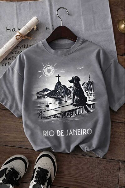 BENROMA Παιδικό μπλουζάκι unisex με στάμπα Ρίο ντε Τζανείρο 7GH1