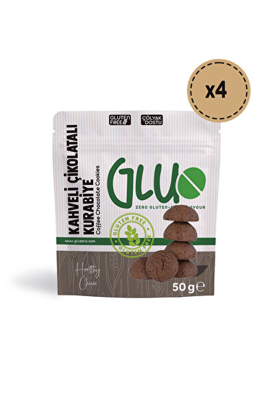 Gluzero Glutensiz Kahveli Çikolatalı Kurabiye 50 g x 4 adet